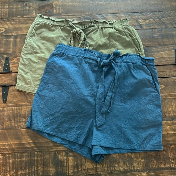 SHEIN Pants - Womens Linen Paperbag shorts
